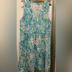 Lilly Pulitzer XL Lorina style dress in Blue Ibiza Cabana Cocktail